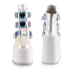 Wedge Heel Zipper Women Boots, Plus Size Women's Shoes