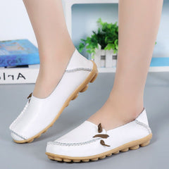 Comfortable Leather Flat Shoes for Women - New Style