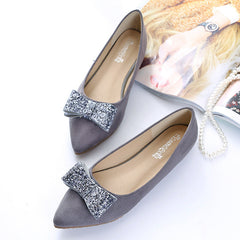 2018 New Flat Wedding Shoes with Bow for Women