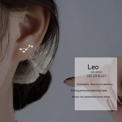 S925 Sterling Silver Constellation Stud Earrings