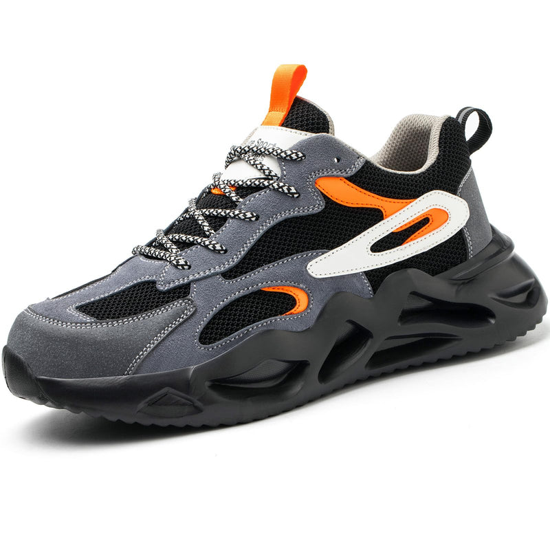 Nutropa Steel Toe Shoes for Men & Women Super Lightweight Work and Safety Shoes Indestructible Construction Work SneakersBlack 8 Women/6.5 Men