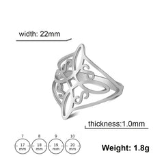 Twisted Infinity Celtic Knot Ring in Stainless Steel
