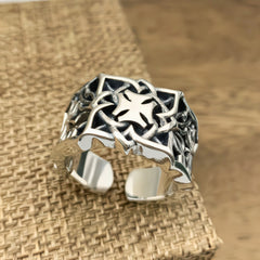 Vintage S925 Sterling Silver Cross Ring