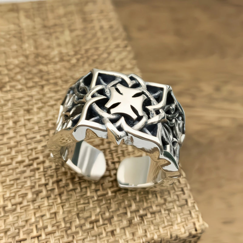 Vintage S925 Sterling Silver Cross Ring