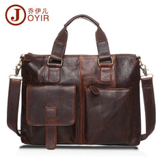 Leather Men's Messenger Bag - Crossbody Shoulder Bag