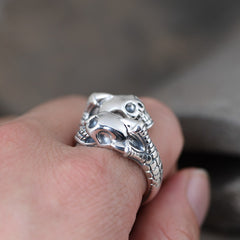 S925 Silver Vintage Adjustable Ring