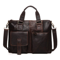 Leather Men's Messenger Bag - Crossbody Shoulder Bag