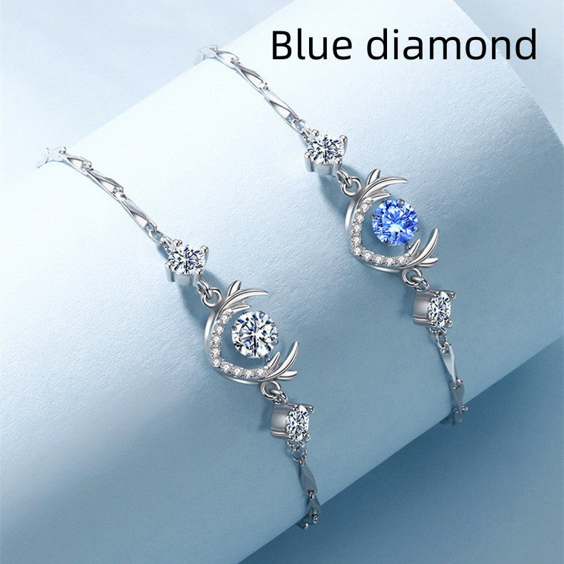 S925 Silver Deer Antler Bracelet