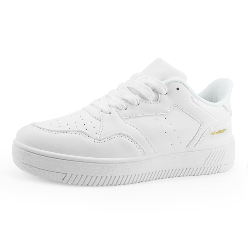 Baymoria White Tennis Shoes Size 8 Fashion Slip On Sneaker Nuveva Breathable Walking Skate Shoes Women Footwear
