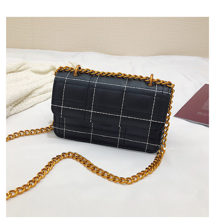 Plaid Chain Bag - Vintage Shoulder Crossbody Bag