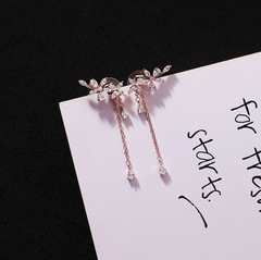 Flower Stud Earrings and Dangle Earrings Set