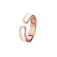 Black and White Couple Open Ring Gift