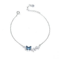 S925 Silver Swarovski Butterfly Crystal Bracelet