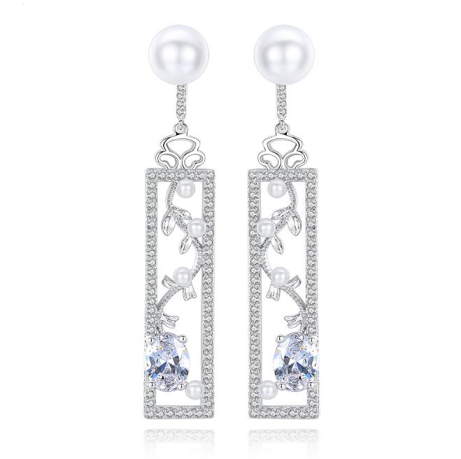 Pearl Earrings, Opal Earrings, Creative Long Earrings