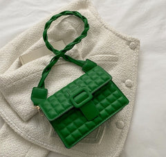 Wide Shoulder Strap One-Shoulder Small Square Bag