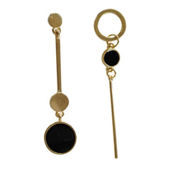 S925 Silver Asymmetrical Geometric Long Earrings