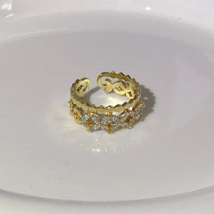 Premium Zircon Ring for Women's Elegant Luxury