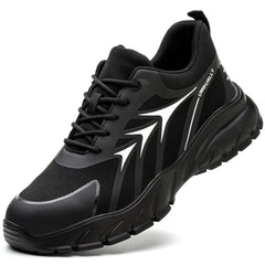 LIWEGHT Steel Toe Shoes for Women Men Lightweight Safety Shoes Women Comfortable Composite Steel Toe Sneakers Indestructible Shoes(Black 47)