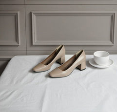 Vintage Chunky Heels Mary Jane Shoes for Women