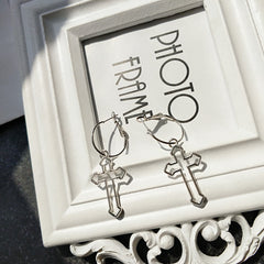 Vintage Cross Stud Earrings and Dangle Earrings