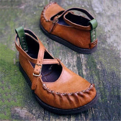 2019 Casual Flat Shoes with Buckle for Women