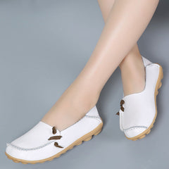Comfortable Leather Flat Shoes for Women - New Style