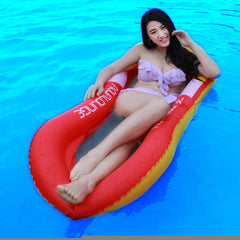 Adult Inflatable Swimming Float Bed with Mesh Design