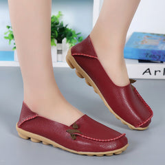 Comfortable Leather Flat Shoes for Women - New Style