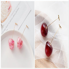 Super Sweet Little Cherry Earrings Earrings Girl Heart Cherries
