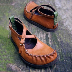 2019 Casual Flat Shoes with Buckle for Women