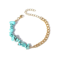 Natural Stone Crystal Gravel with Gold Stainless Steel