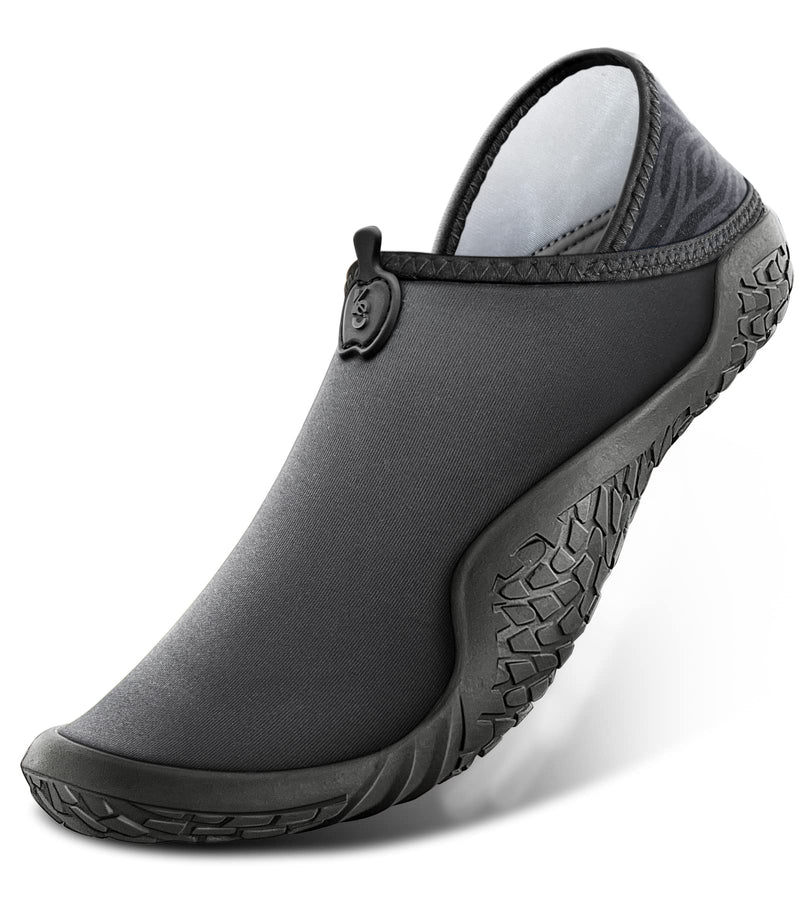 BULLIANT Water Shoes Men Unisex Barefoot Aqua Shoes for Men Women Hiking Swimming Shoe(Black-7.5 Women/5.5 Men)