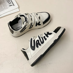 Casual Sports Shoes for Women with Letter Stitching
