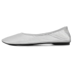 VOLEECE Tulle Mesh Ballet Flats Shoes for Women Slip On Ballerina Shoes Round Toe Comfortable Casual Work Dress Shoes