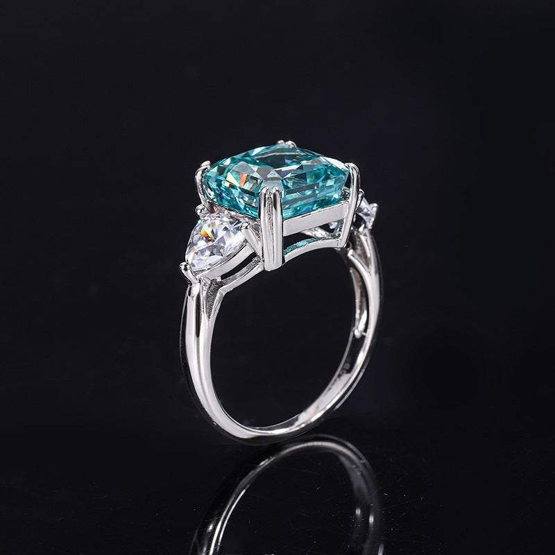 S925 Silver High Carbon Diamond Ring
