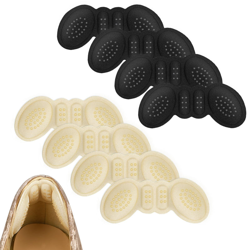 Heel Pads Inserts for Women Shoes - 4 Pairs Heel Pads for Shoes Too Big Cushion Pain Relief Fit Foot Heel Grips Protectors for Blisters Pain Perfectly for Women High Heels Pads Prevent Slip Insoles