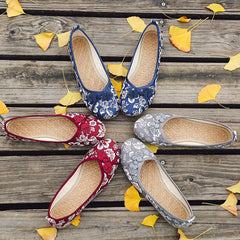 New Beijing Style Embroidered Flat Shoes for Women