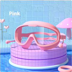 Large Waterproof Anti-Fog Swim Goggles