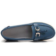 Casual Flat Shoes for Women - Genuine Leather
