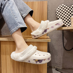 Warm Thick-Soled Velvet Cave Shoes for Women