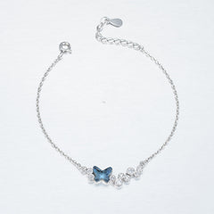 S925 Silver Swarovski Butterfly Crystal Bracelet