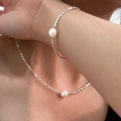 Irregular Sterling Silver Bracelet for Women