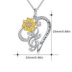 S925 Silver Sunflower Necklace