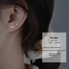 S925 Sterling Silver Constellation Stud Earrings