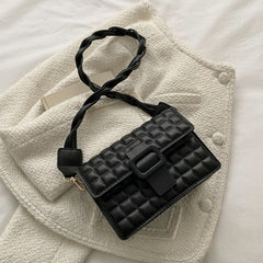 Wide Shoulder Strap One-Shoulder Small Square Bag
