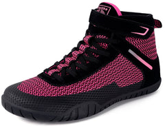 Women Wrestling Shoes Boxing Shoes Zero Drop Sole Black Rose