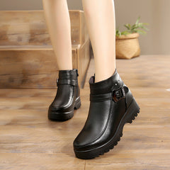 Comfortable Warm Flat Shoes for Elderly Women