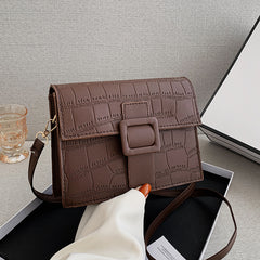 Wide Shoulder Strap One-Shoulder Small Square Bag