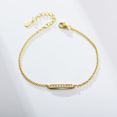 S925 Sterling Silver Simple Diamond Bracelet