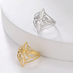 Twisted Infinity Celtic Knot Ring in Stainless Steel